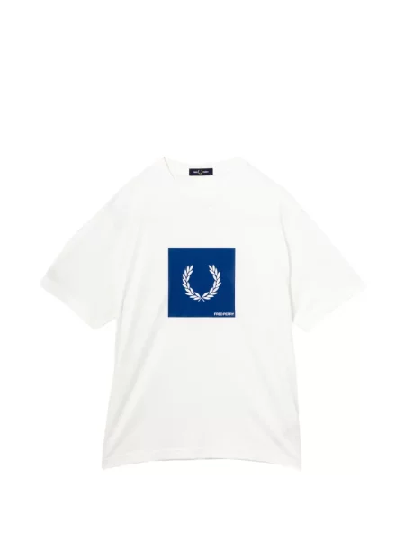 Tricou Fred Perry cu imagine alb