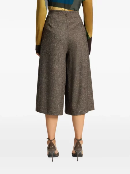 Pantaloni Elena Mirò din tweed maro