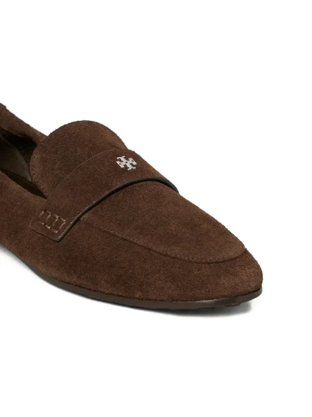 Pantofi loafer Tory Burch din piele de căprioară maro