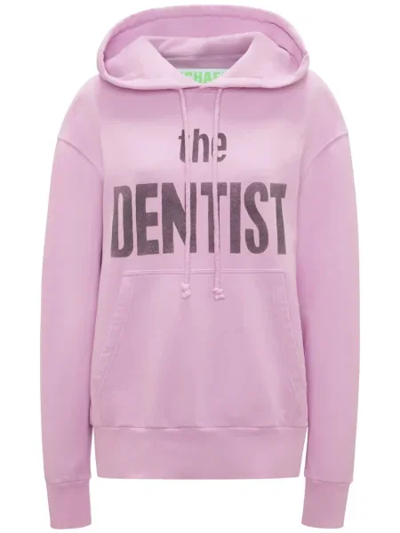 Bluza z kapturem Jw Anderson z nadrukiem fioletowa