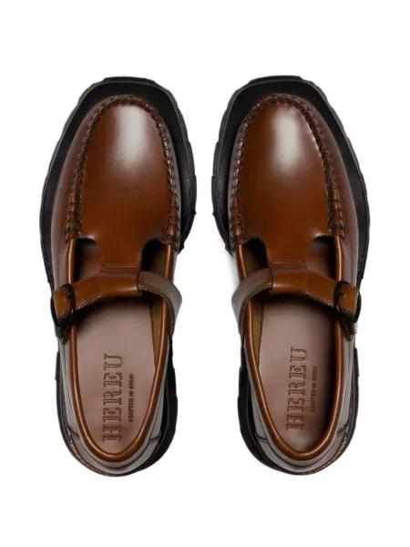 Pantofi loafer Hereu din piele maro