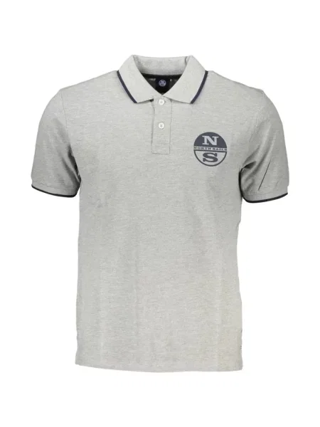 Tricou polo North Sails cu imagine gri