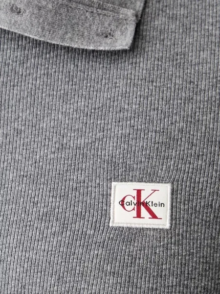 Calvin Klein Jeans блуза с дълги ръкави дамска от с сиво