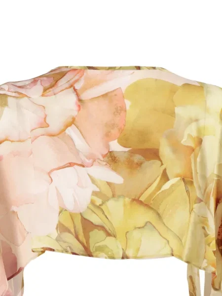 Geacă Clips cu model floral cu imagine verde