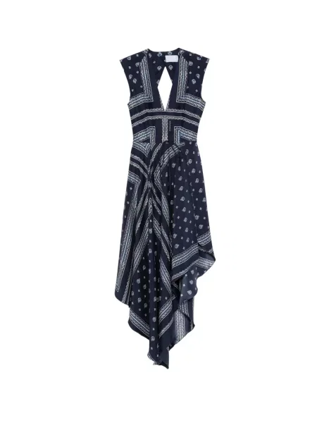 Sukienka bez pleców Seafarer asymetryczna niebieska