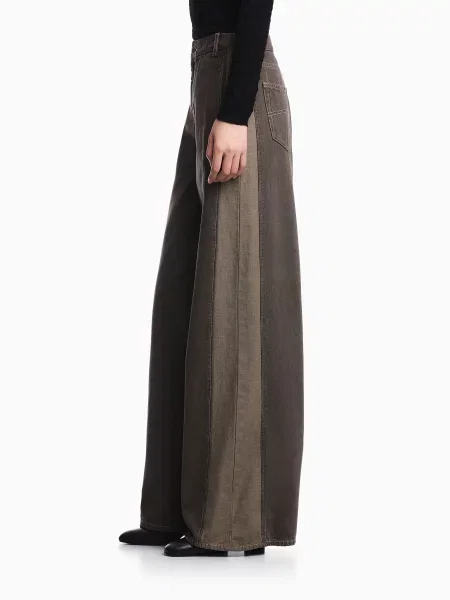 Широкі джинси Emporio Armani коричневий