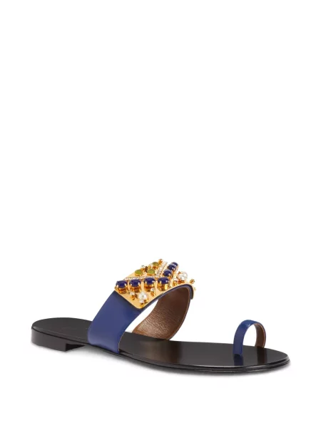 Papuci Giuseppe Zanotti din piele albastru