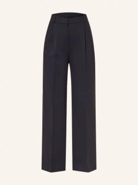 Mm By Max Mara Kalhoty Marlene Panno Z Jersey tmavě modrá