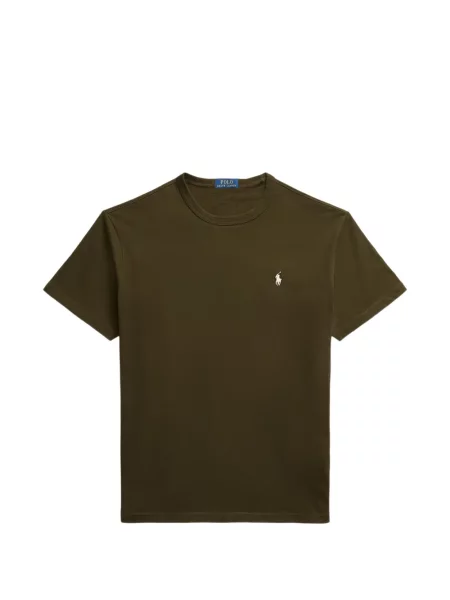 Tricou polo Polo Ralph Lauren cu glugă cu blană cu broderie roșu