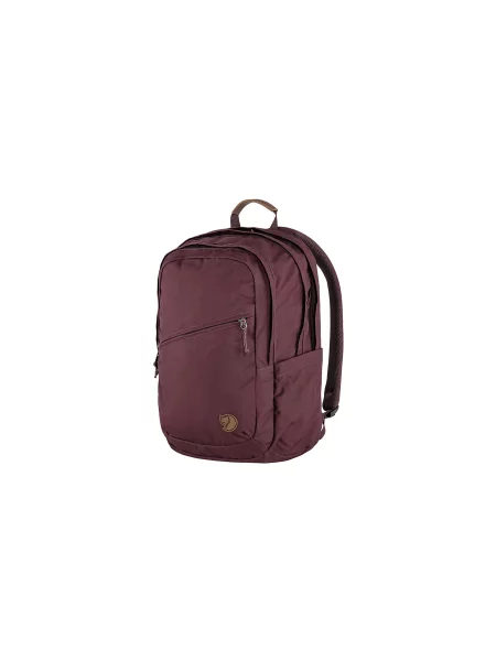 Раница Fjallraven Räven 28 лилаво голям с изчистен дизайн червено