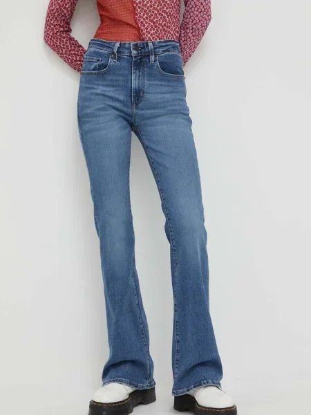 Levi's jeansy high waist niebieskie