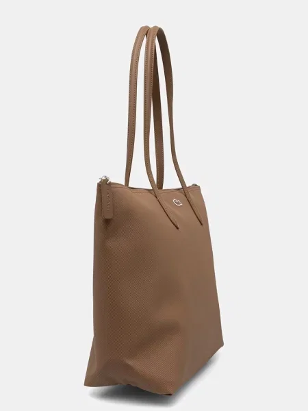 Geantă shopper Lacoste bej