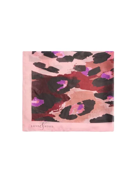 Love & roses Fular lila / roz / roșu carmin negru