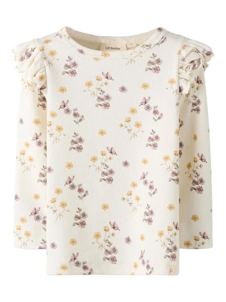 NAME IT Tricou NMFGAVO galben / mov deschis / murdar alb
