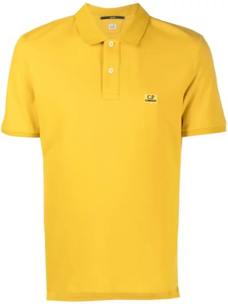 Tricou polo C.p. Company cu autograf galben