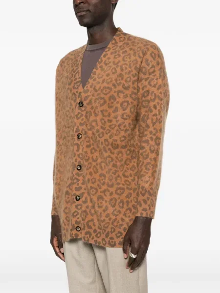 Cardigan Arch4 cu imagine cu model leopard maro