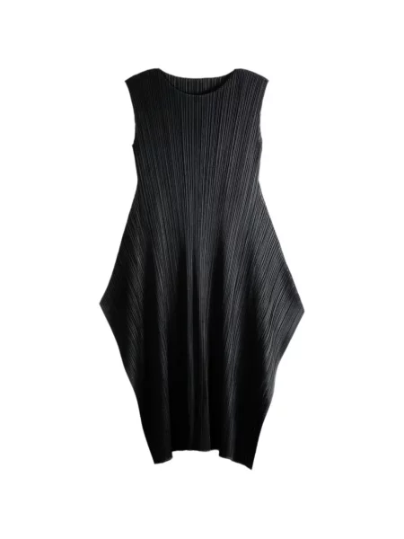 Midi šaty Pleats Please Issey Miyake čierna