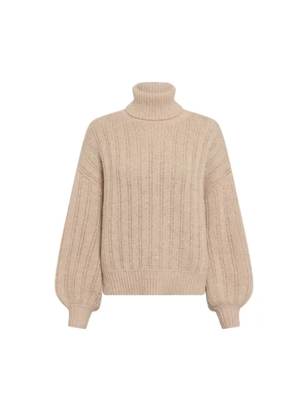 Marc Aurel Golf Z Cekinami beige beżowy