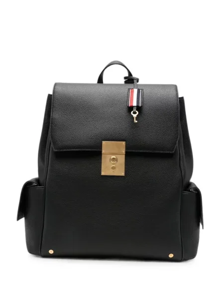 Rucsac Thom Browne din piele negru