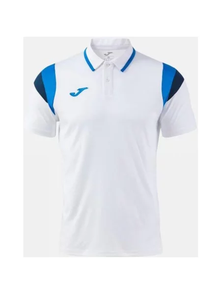 Koszulka polo Joma Terra z krótkim rękawem biało niebieska S biała