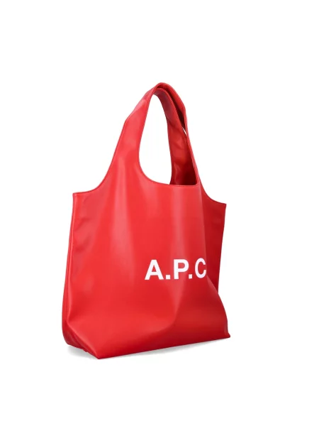 Shopperka A.p.c. skórzana czerwona