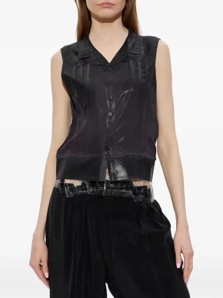 Αμάνικη μπλούζα Maison Margiela μαύρο