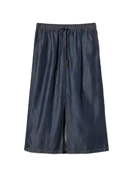 Fustă midi Twinset până la genunchi albastru