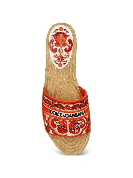 Lapos talpú espadrilles Dolce & Gabbana narancsszínű