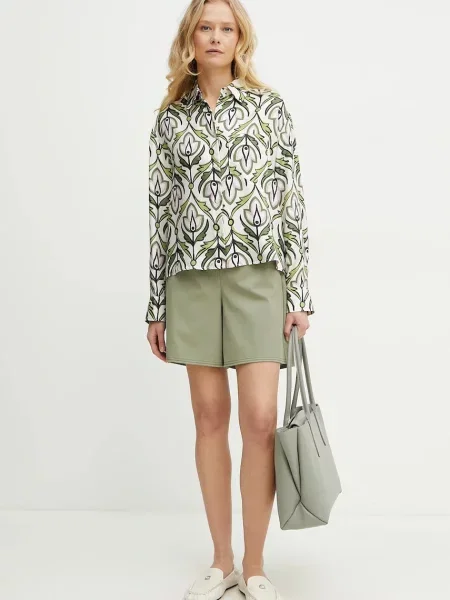 Шорти MM однотонні висока посадка зелений