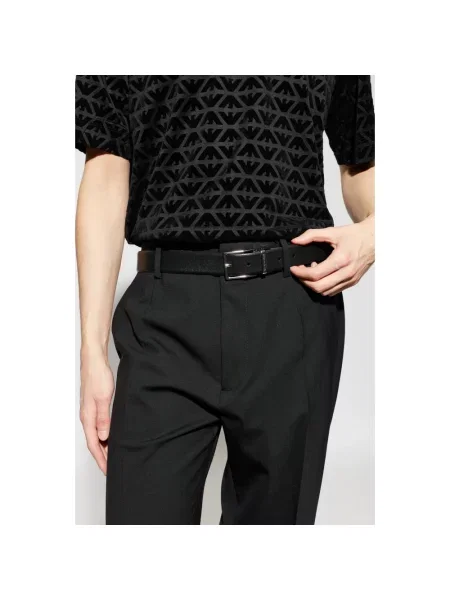 Emporio Armani pasek dwustronny czarny