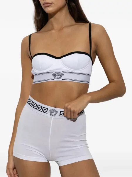 Сутиен Versace с принт бяло