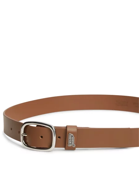 Tommy Jeans Remen Tjw Oval Buckle smeđa