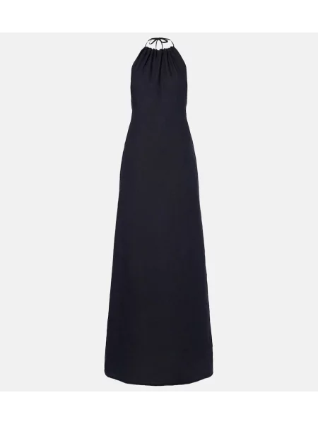 Rochie maxi Nili Lotan de in cu gât halter negru
