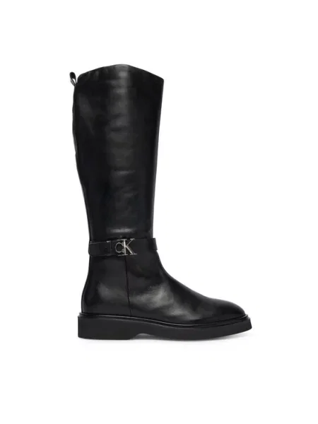 Calvin Klein Zimski škornji Knee Boot W/ Metal Logo črna