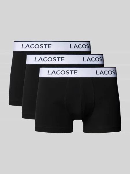 Obcisłe bokserki z mieszanka bawełny w zestaw 3 szt. Lacoste czarne