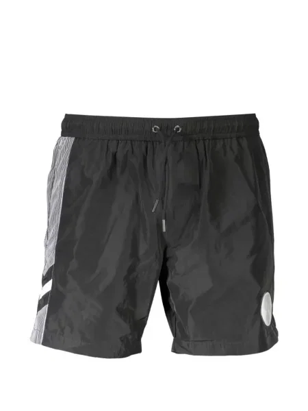 Slip de baie Karl Lagerfeld cu dungi cu cordon negru