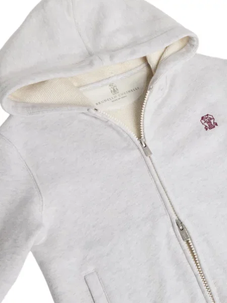 Bluza z kapturem dziecięca Brunello Cucinelli szara