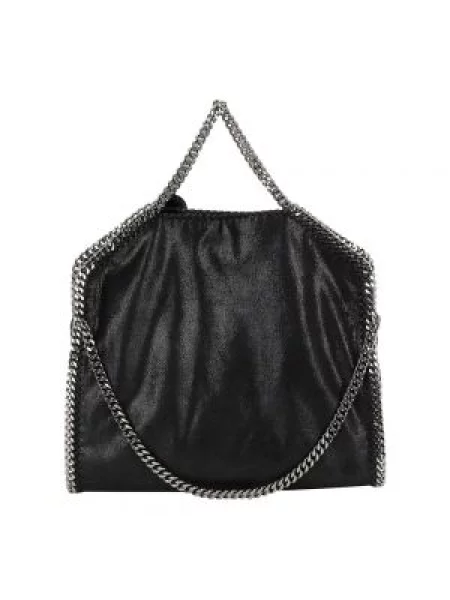 Duża mały torebka na łańcuszku Stella Mccartney z granatem czarna