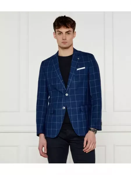 BOSS BLACK De in sacou cu adaos de lână negru