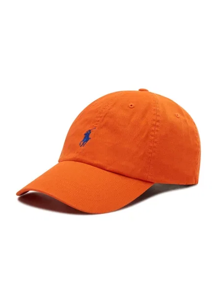Czapka z daszkiem Ralph Lauren Classic Sport pomarańczowa niebieska