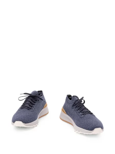 Fűzős kötött sneaker Brunello Cucinelli kék