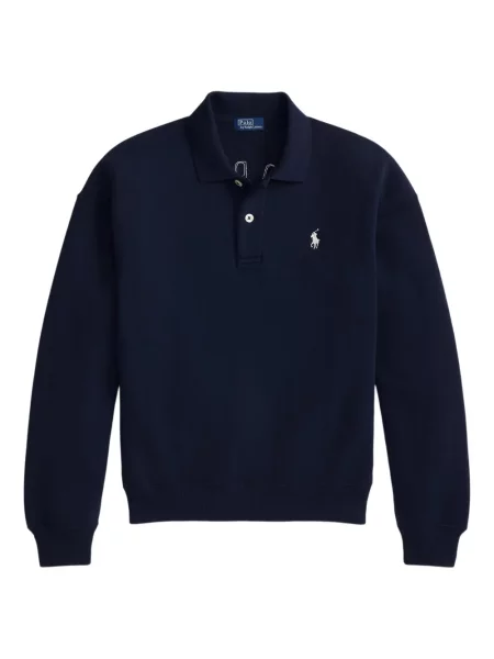 Briaunotas pusiau užtrauktukas zomšinės bokseriai Polo Ralph Lauren balta