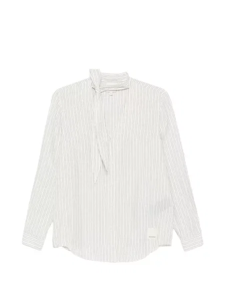 Cămașă Emporio Armani cu dungi cu legături