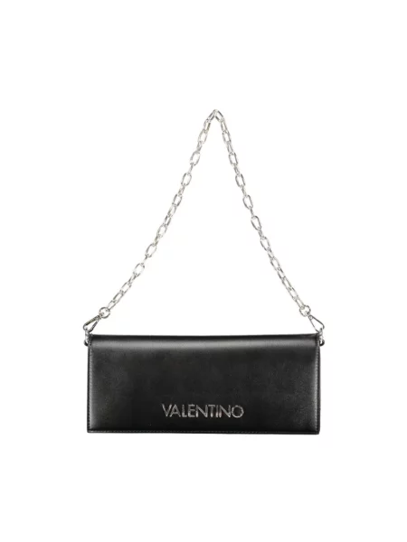 Lniana torebka Valentino Bags czarna