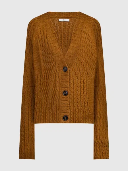 Кардиган з фактурним візерунком Co коричневий