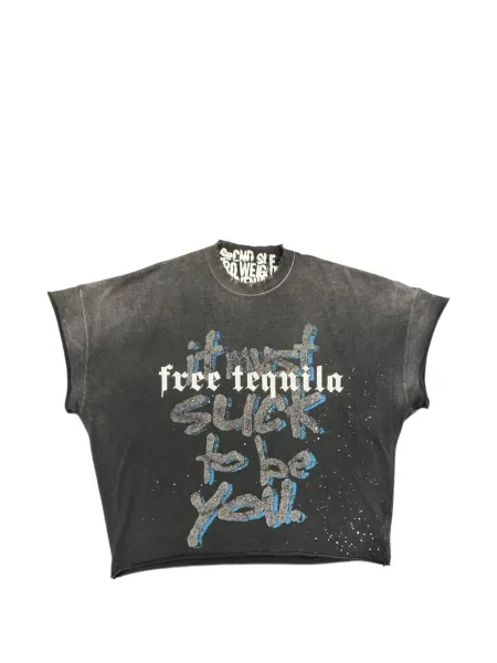 Tricou Secnd Slf fără mâneci cu imagine negru