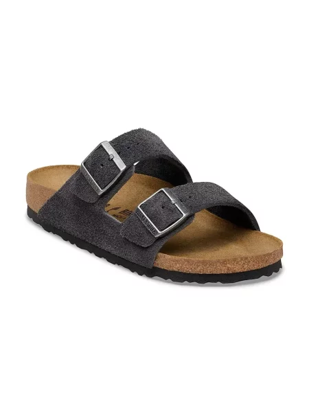 Papuci Birkenstock din piele gri