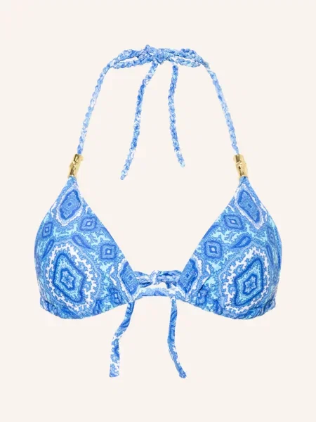 Heidi Klein Trójkątne Figi Bikini Mykonos blau białe
