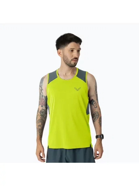 Tricou de alergare pentru bărbați DYNAFIT Sky Tank ultra yellow galben