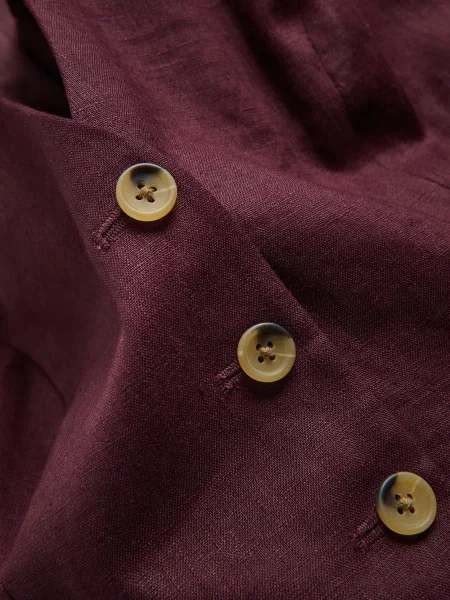 Reserved Лляна жилетка дерево червоне